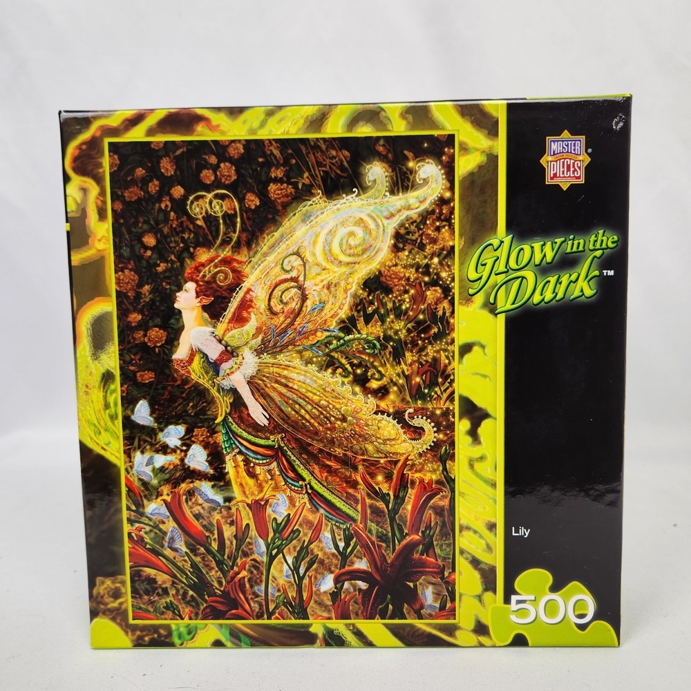 New Sealed Master Pieces "Lily"‎ M.Pinkney Glow In The Dark 500 Pc Puzzle Fairy